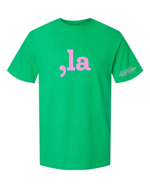 Georgia Postcard Project ",la" Shirt (Pink & Green)