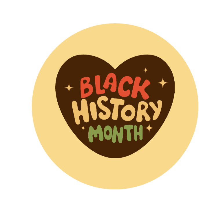 Brown Heart Black History Month Button