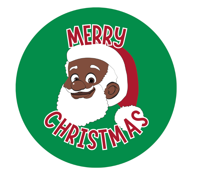 Clarence Claus™ Merry Christmas Button 1.75" GREEN