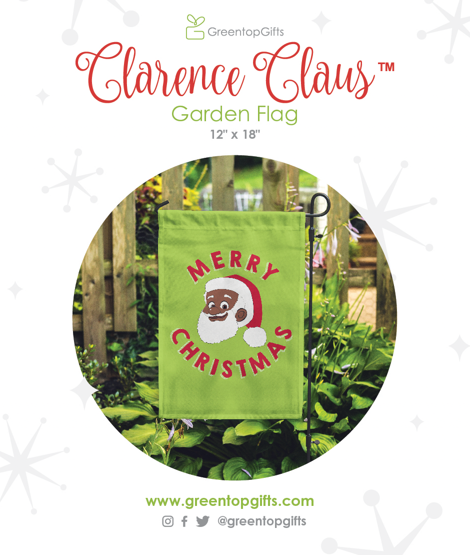 Clarence Claus Garden Flag
