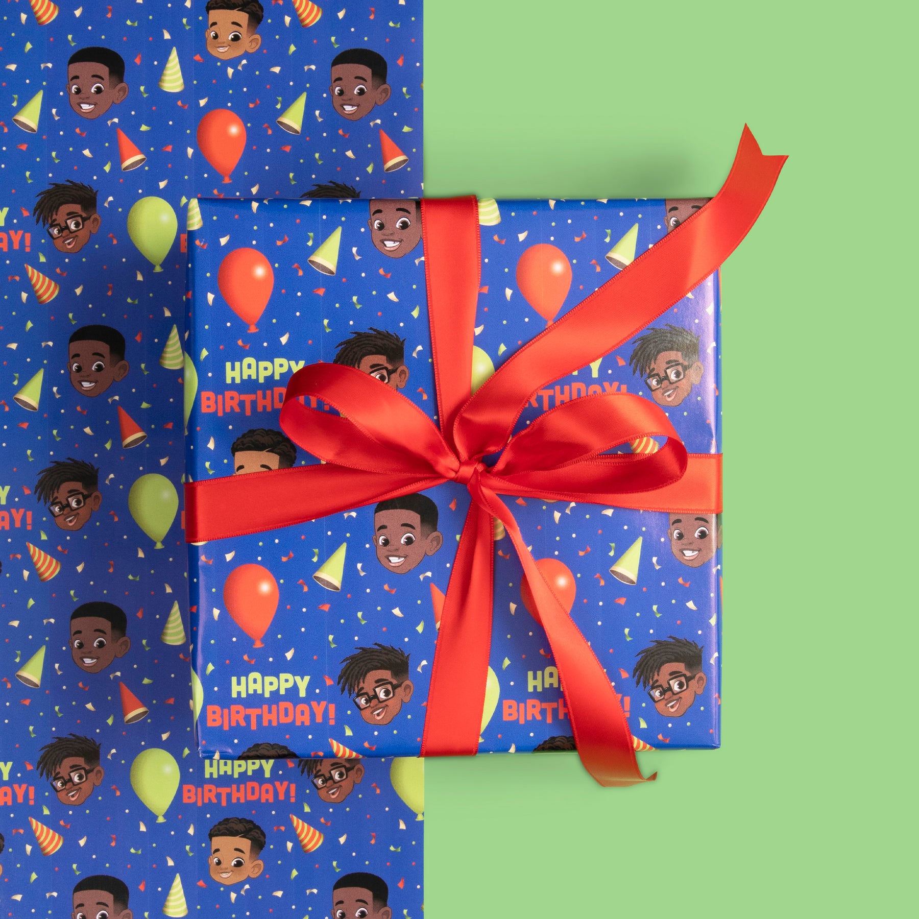 Happy Birthday Gift Wrap - Multicultural Boys – Greentop Gifts