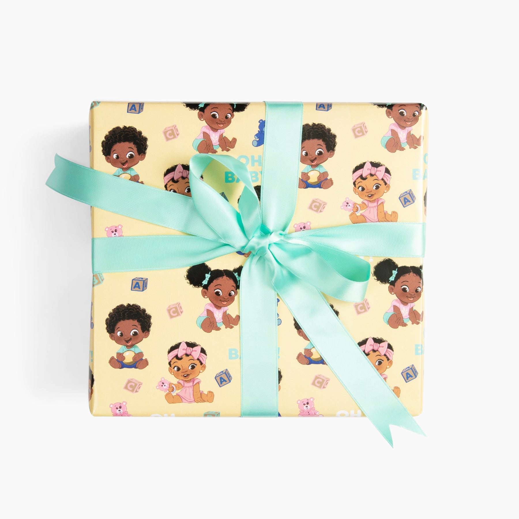 Baby Boy Gift Wrap, Baby Shower Gift Wrap, Baby Blue Gift Wrap