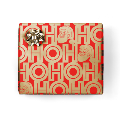 Black Santa Clarence Claus™ HOHOHO Gift Wrap